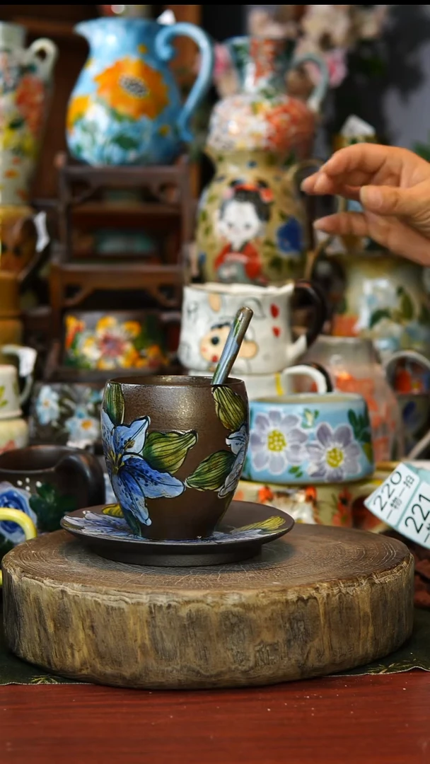 陶瓷211景德镇手工手绘釉下彩