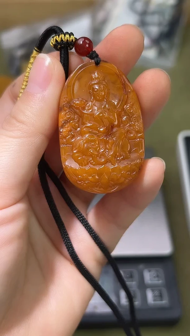 裸石琥珀未镶嵌琥珀蜜蜡吊坠