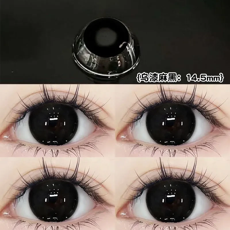 OVOLOOK伪素颜美瞳乌漆麻黑隐形眼镜三明治爆款2025学生半年抛