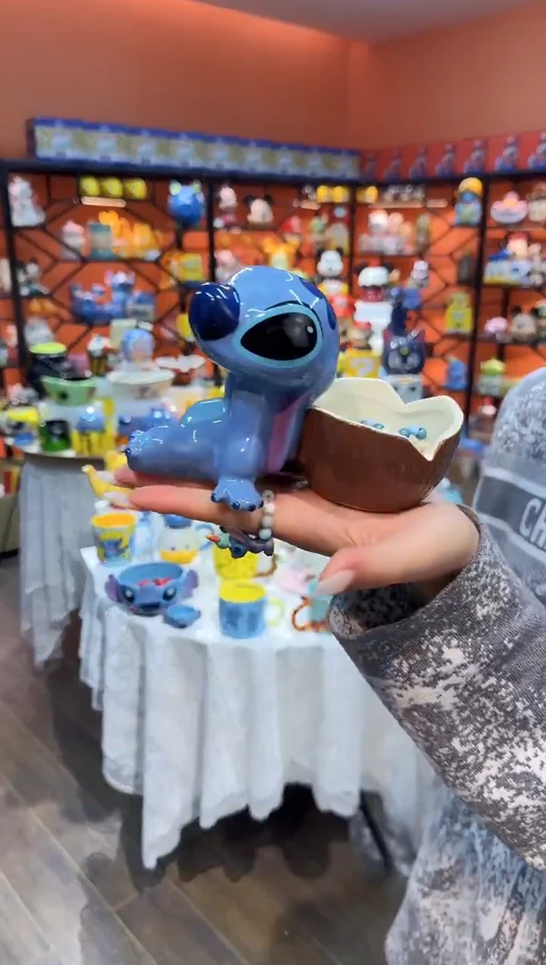 瓷片@@史迪仔椰子壳陶瓷摆件盒