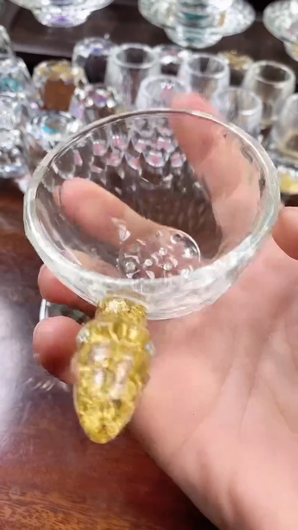 【闪购商品】玺宴新款水晶茶漏杯垫金箔