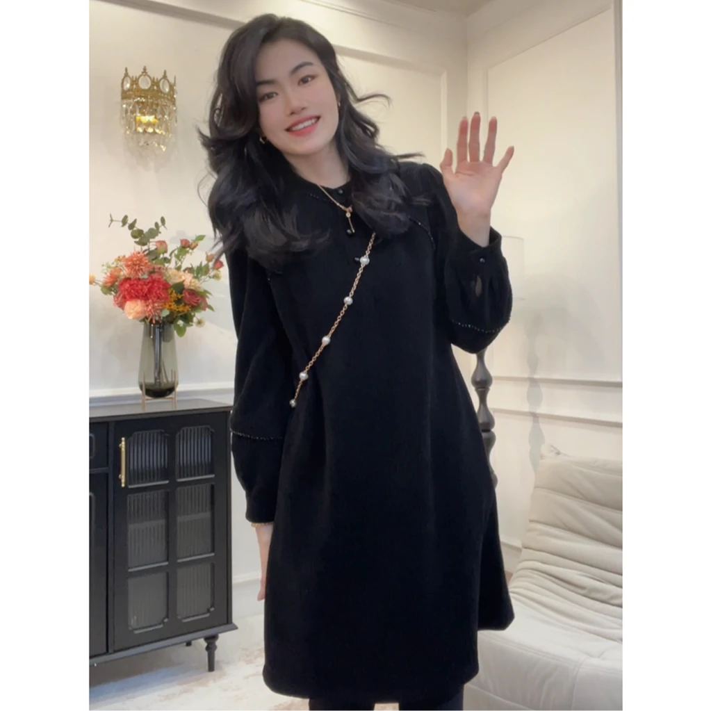 【极简约静】2025年新品气质显瘦连衣裙宽松大码女装裙子pp