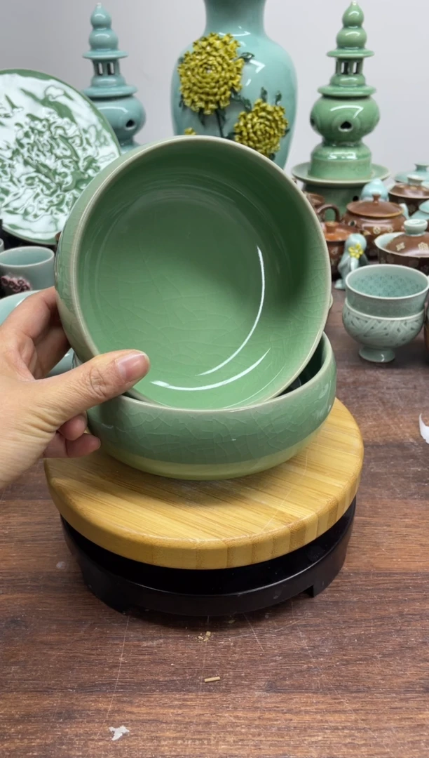 特价青瓷 慧语瓷坊 微瑕哥窑