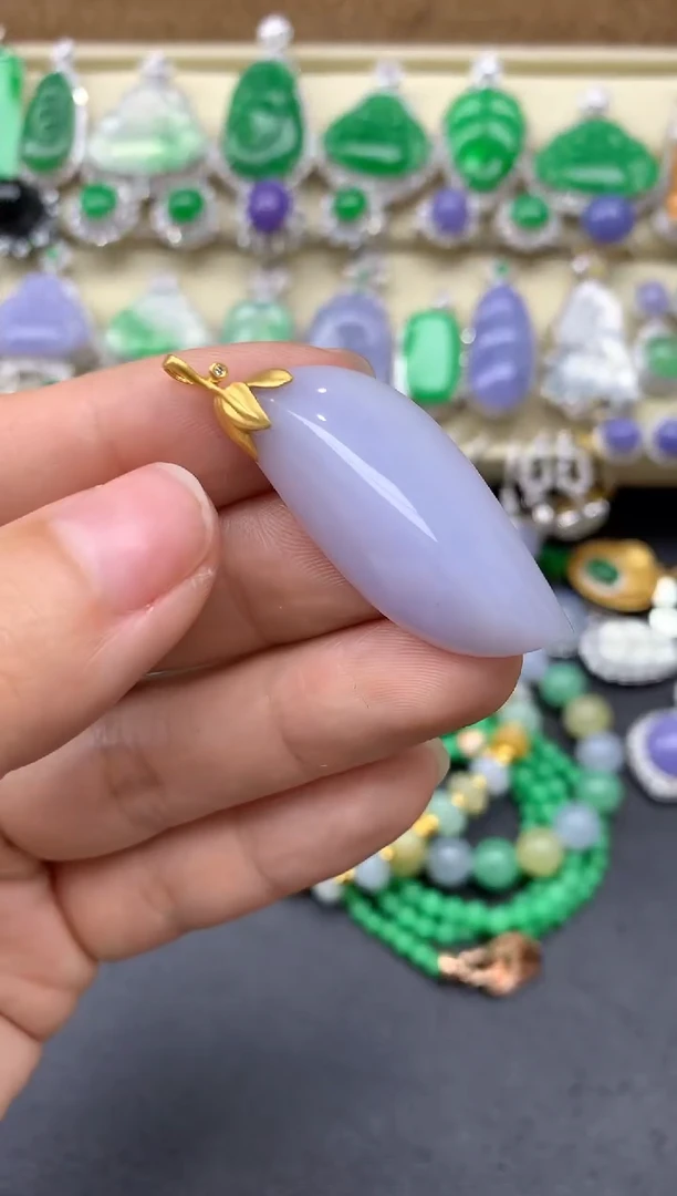 【闪购商品】翡翠颈饰18K金镶嵌140-中国好珍宝