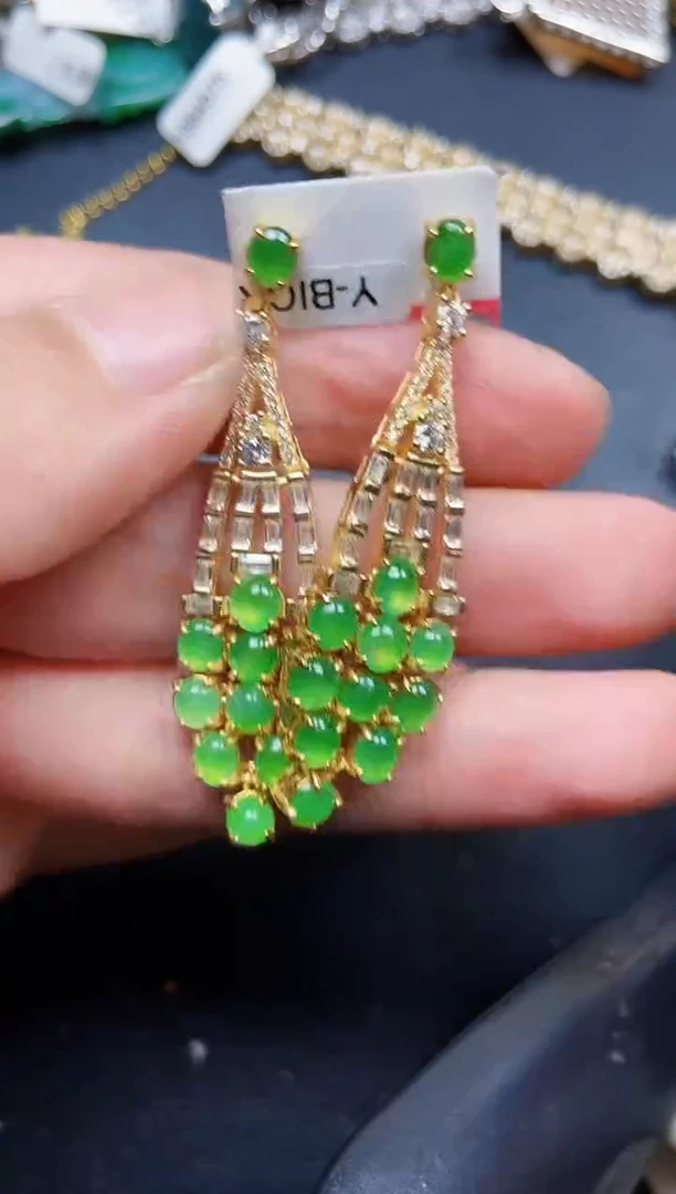 翡翠银S925镶嵌颈饰1519