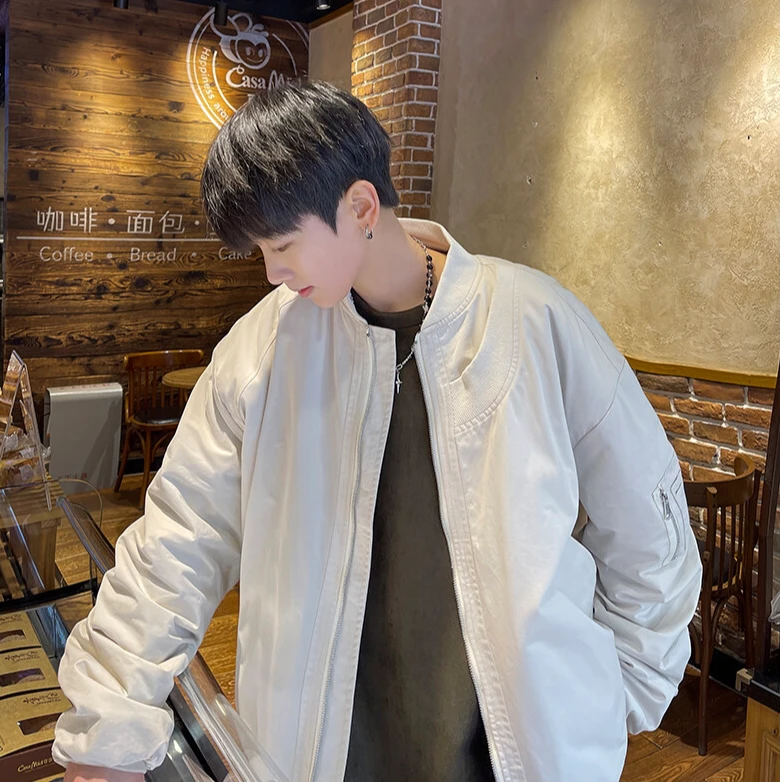 美式飞行服外套2025春季新款宽松休闲百搭宽松棒球服cleanfit夹克