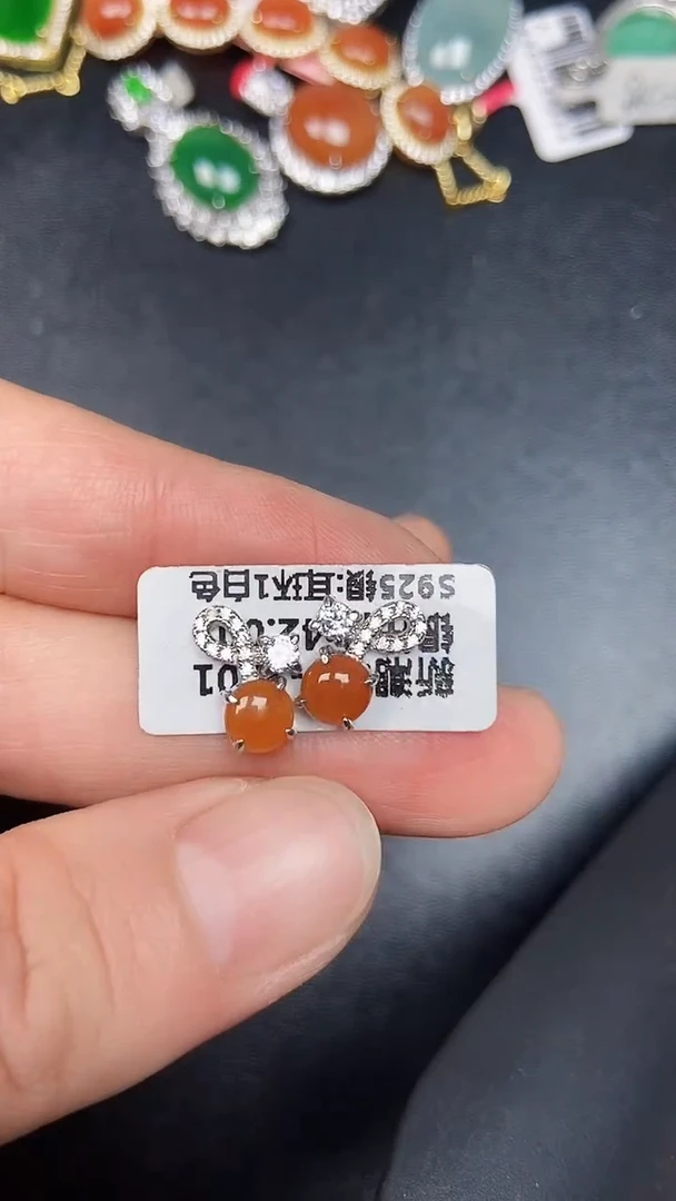 银S925镶嵌戒指翡翠6800