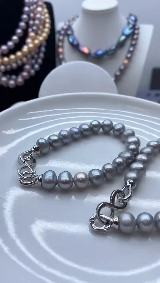 【闪购商品】淡水珍珠颈饰钛钢87