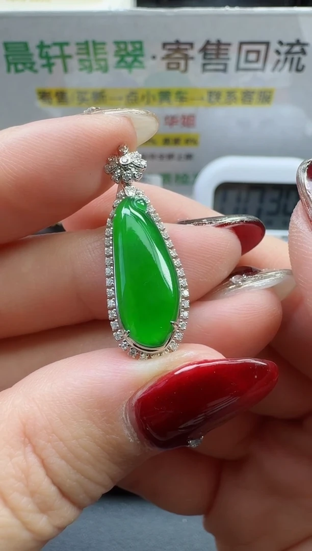 【闪购商品】翡翠颈饰18K金镶嵌寄售回流，不退不换