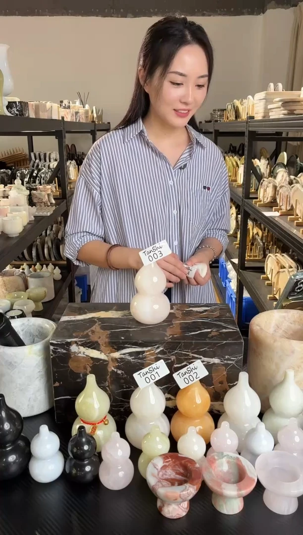 石材003粉玉大葫芦