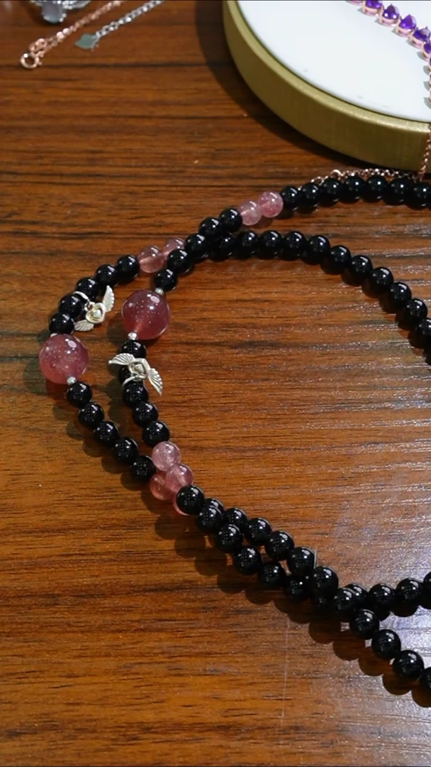 水晶手链银S925镶嵌【小王珠宝】草莓晶设计款