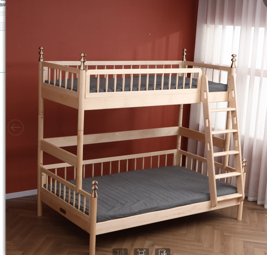 沐沐的房间简约青少年上下高低铺床