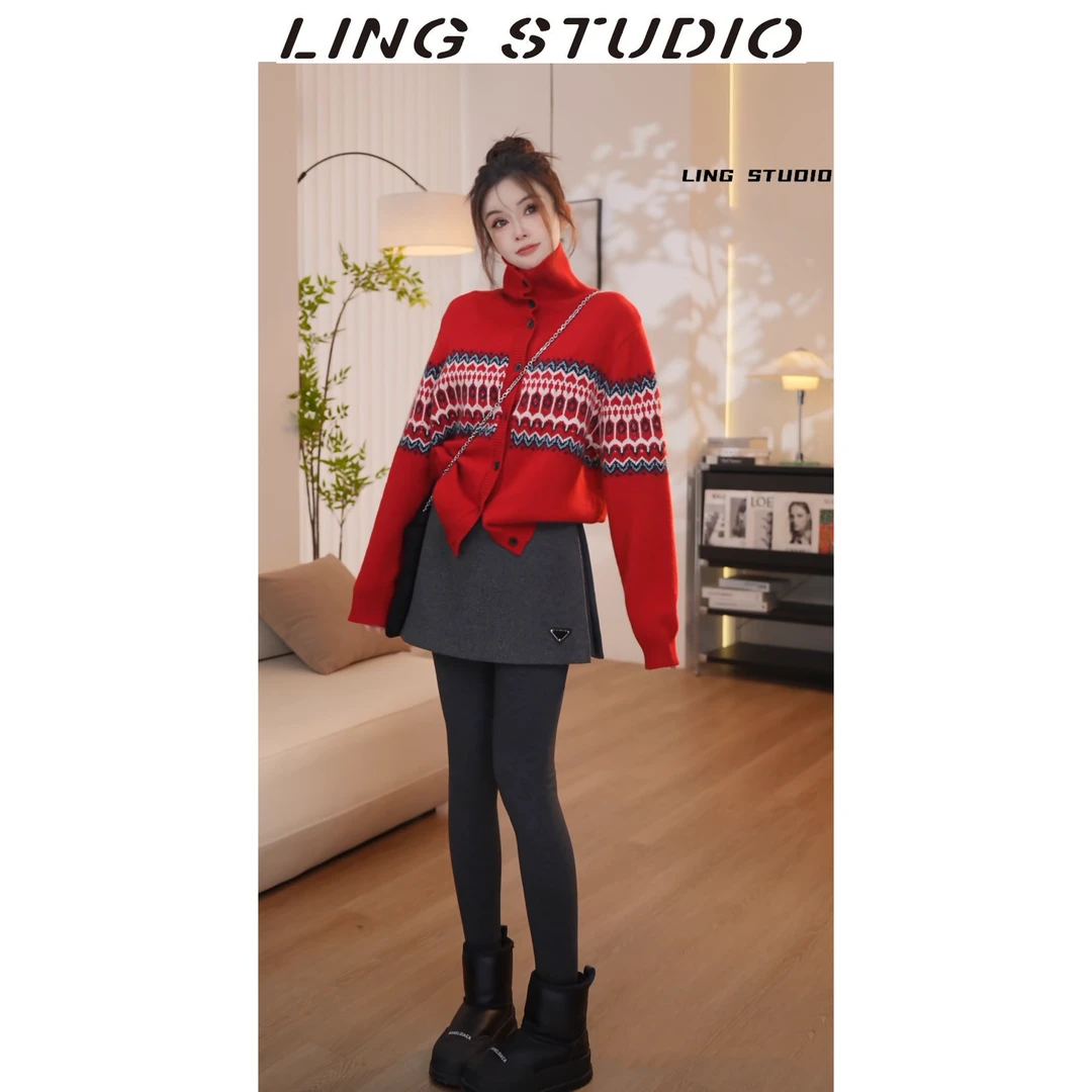 蜜熊绒-零零『幻想曲』2024秋冬时尚长袖开衫毛衣4122702