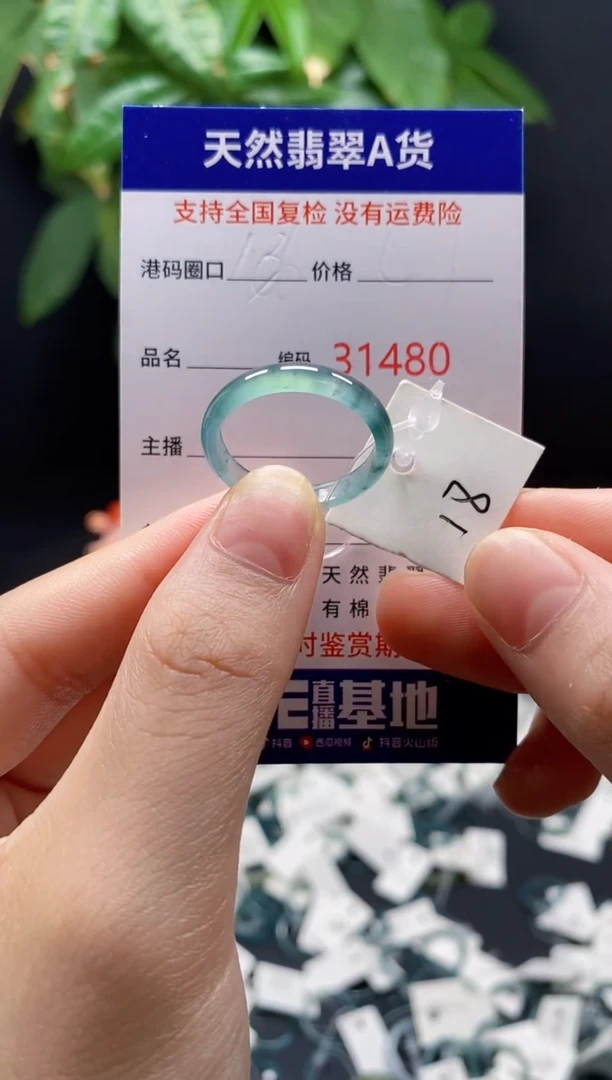 翡翠戒指未镶嵌天然翡翠戒圈1480