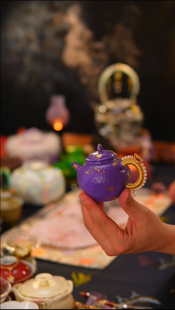006大漆紫色壶壶