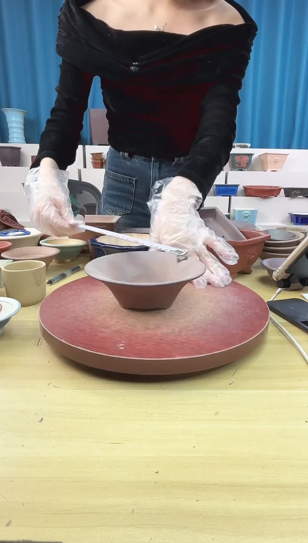 紫砂花盆浅草紫砂花盆微瑕