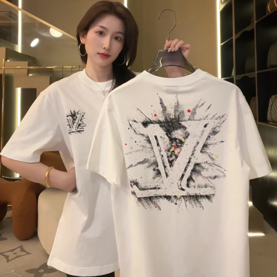 【6号链接】25年夏季新款男女潮牌时尚休闲宽松圆领短袖T恤0086