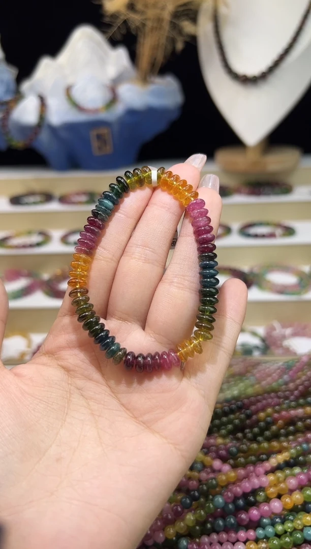 【闪购商品】碧玺/未镶嵌碧玺算盘叠珠多样性发货