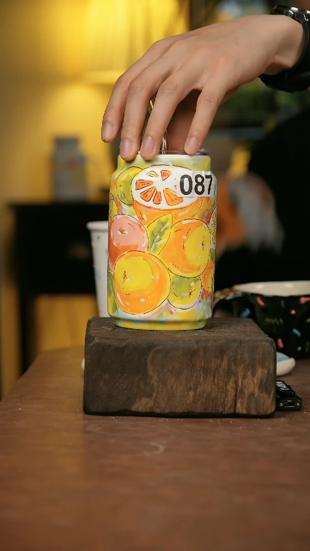 摆件亲工手绘陶瓷～087