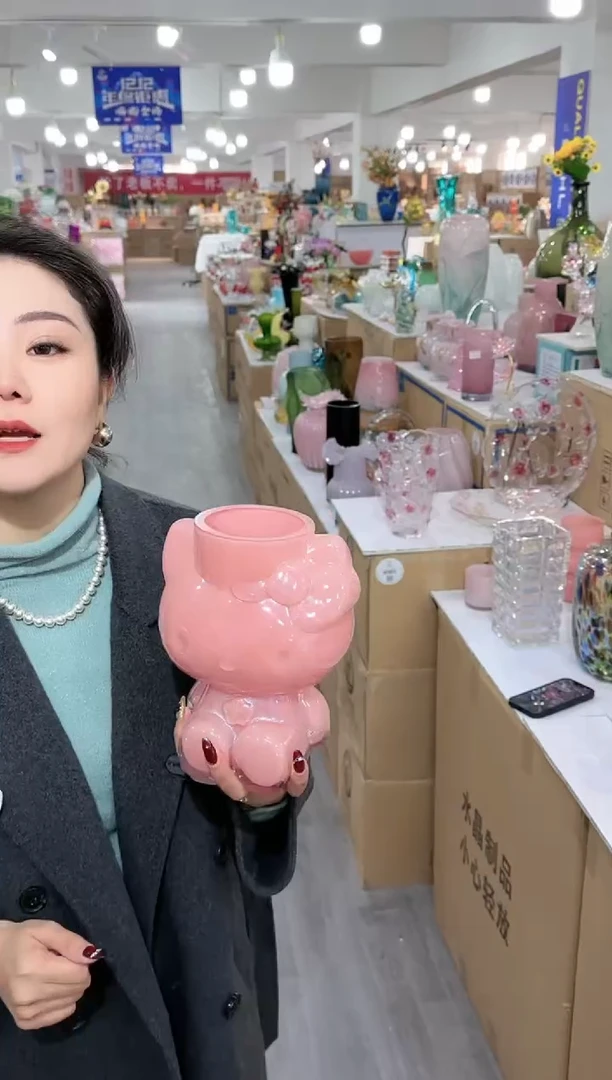 【闪购商品】琉璃椿野花器A早-1