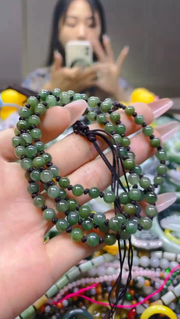 翡翠未镶嵌颈饰5MM/G/翡翠A货一图一物