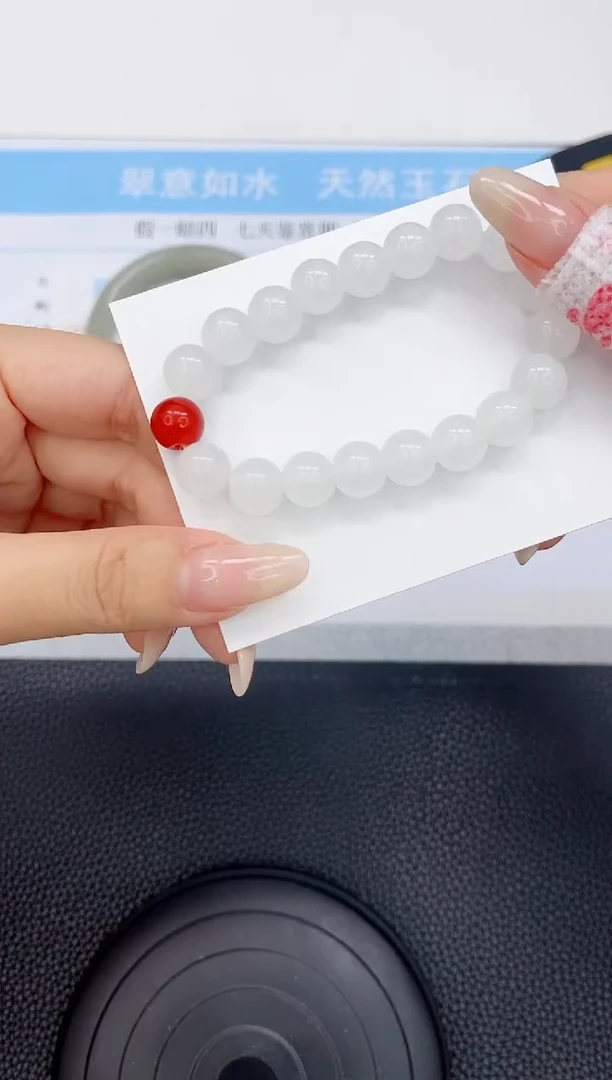 石英质玉手镯未镶嵌白月光手串