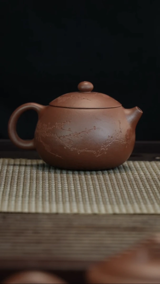 茶壶紫砂底槽清刻绘西施半手工180CC