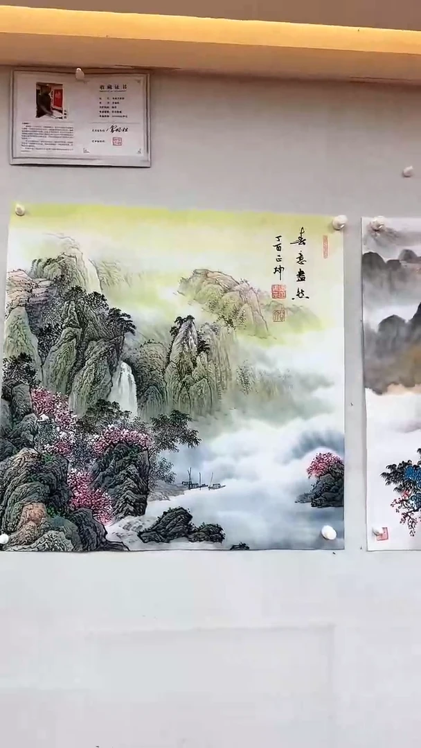 【闪购商品】国画春意安然4尺斗方/谭正坤