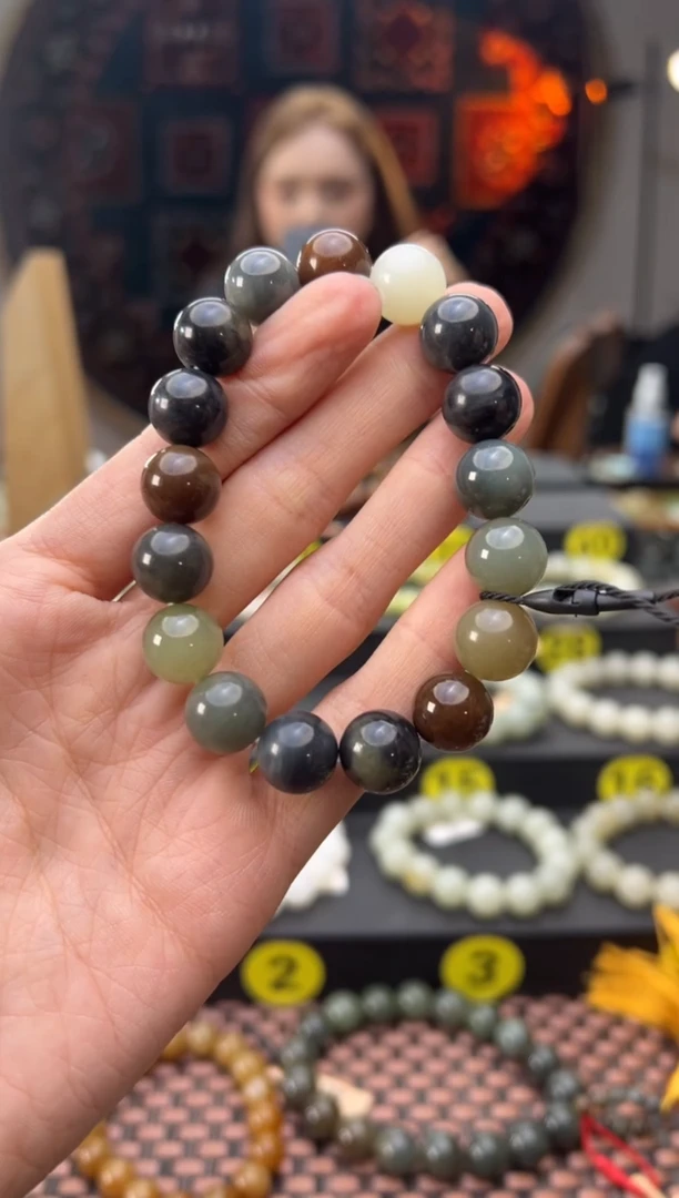 未镶嵌手串和田玉楼兰多宝手串卡12