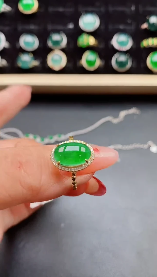 【闪购商品】翡翠戒指银S925镶嵌1321