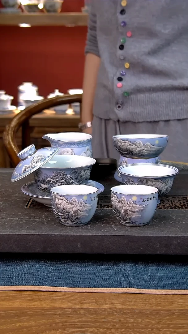 简装家用款6件套 白瓷陶瓷茶具