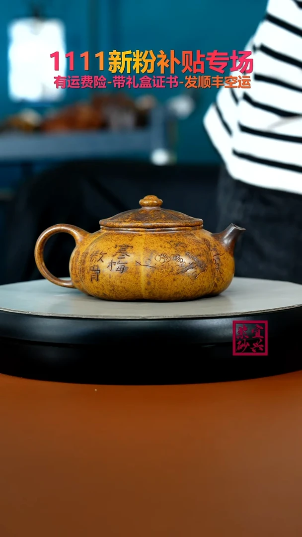 茶壶紫砂龙骨金砂柴烧寒梅傲骨筋纹寒江260cc