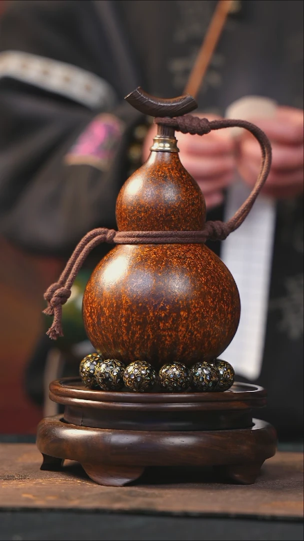 【闪购商品】YO109大漆酒葫芦不包手串及旋转底座