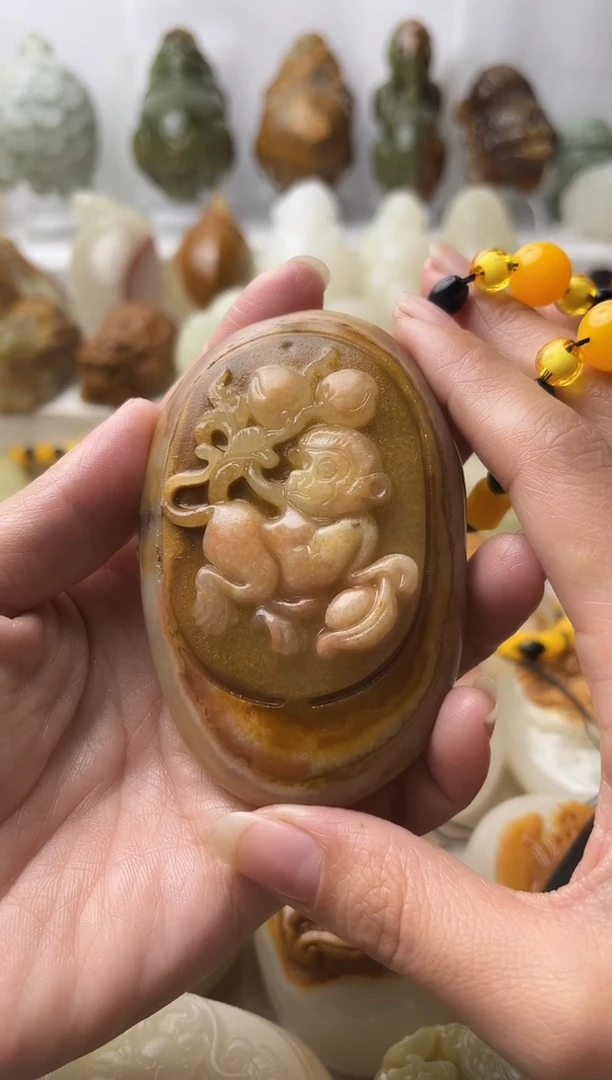 石材方解石棉纹正常不退换猴