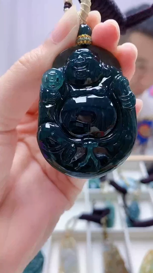 未镶嵌定制翡翠4898zm-毛货挂件佛公109