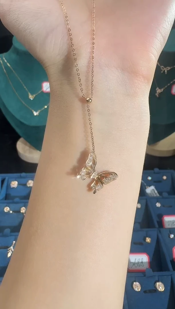 颈饰18K金镶嵌钻石2.88g