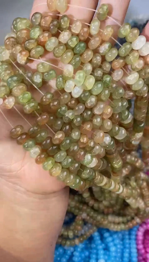 玻璃2812卡8定制玉米算盘珠150颗绿敦煌