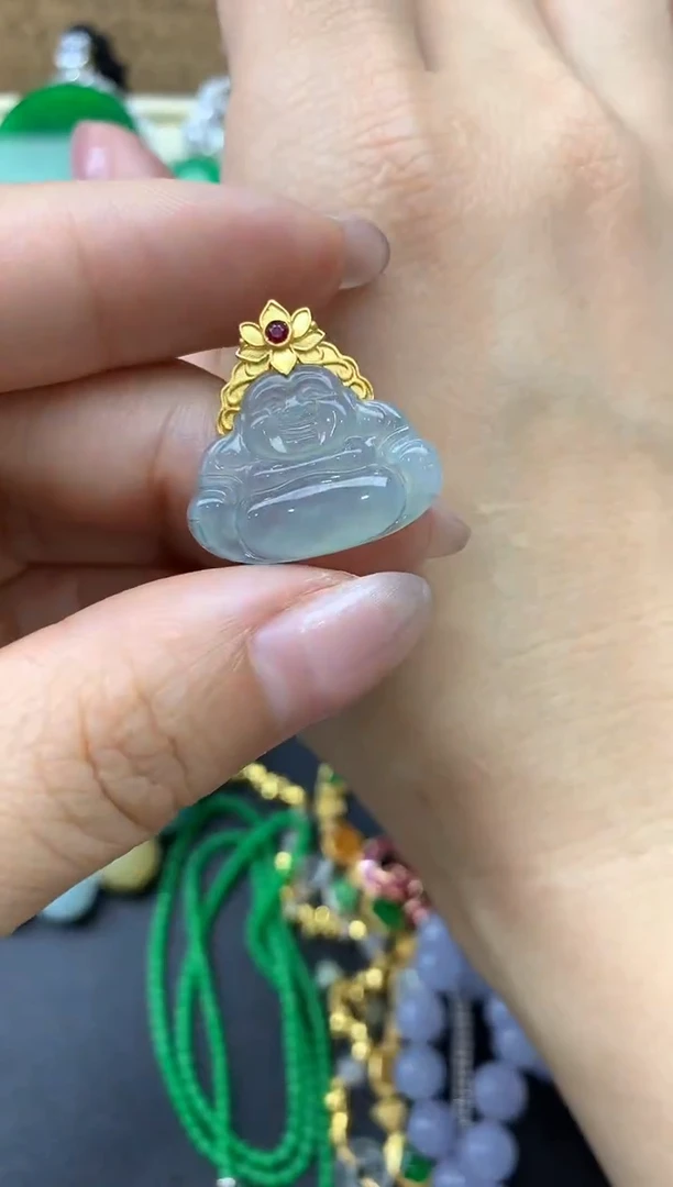 【闪购商品】翡翠颈饰18K金镶嵌113-中国好珍宝