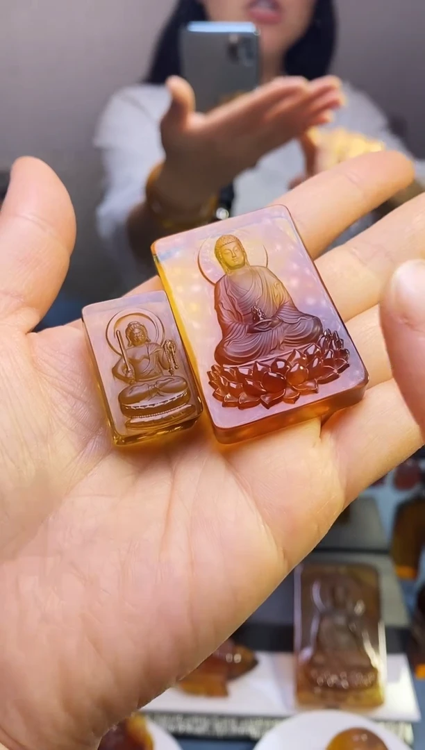 【闪购商品】琥珀颈饰未镶嵌SN8-45（阿弥托佛+不动）