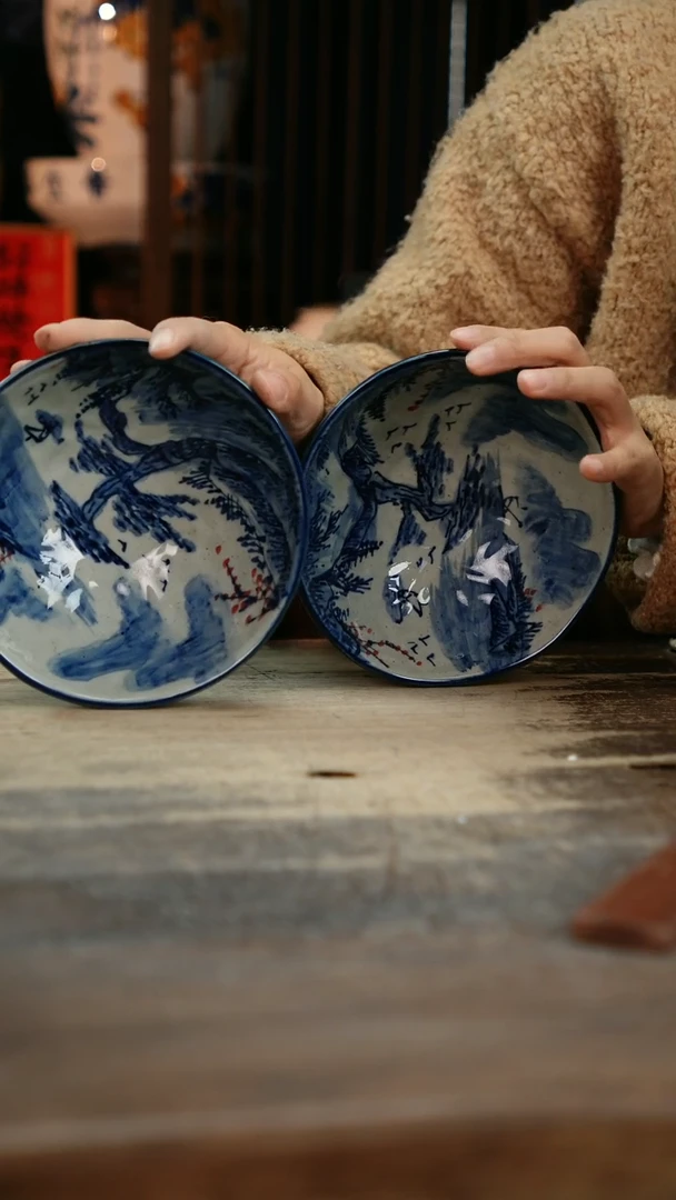【闪购商品】瓷片景德镇纯手工釉下彩精品餐具