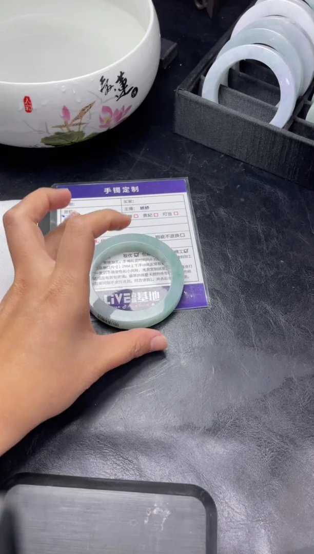 【闪购商品】定制翡翠手镯未镶嵌正圈ZML/41DZS