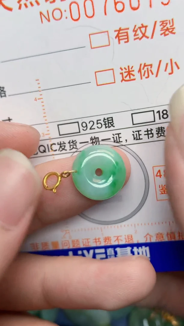 翡翠未镶嵌颈饰        1