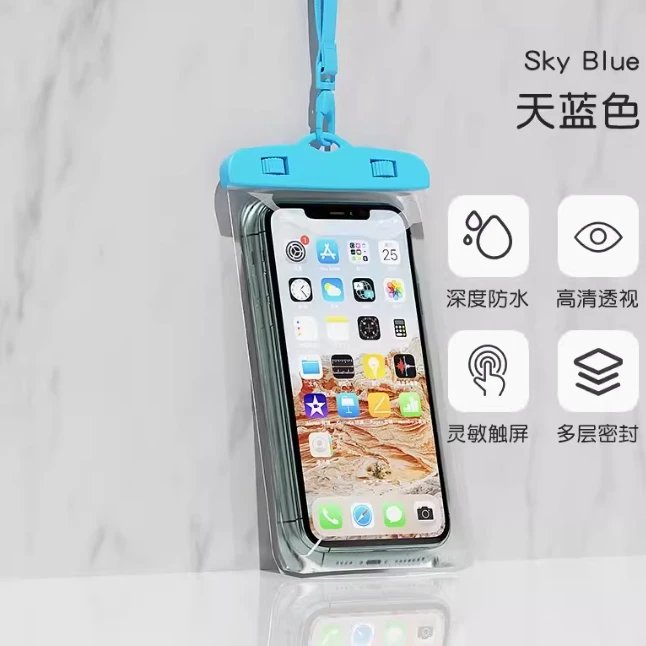 9913水下拍照防水手机袋温泉游泳手机潜水套苹果安卓通用触屏包