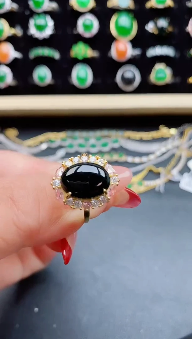 【闪购商品】翡翠戒指银S925镶嵌50805