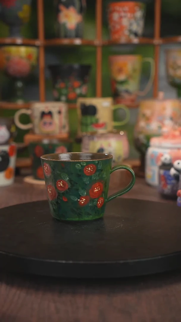 紫砂油画釉下彩手绘