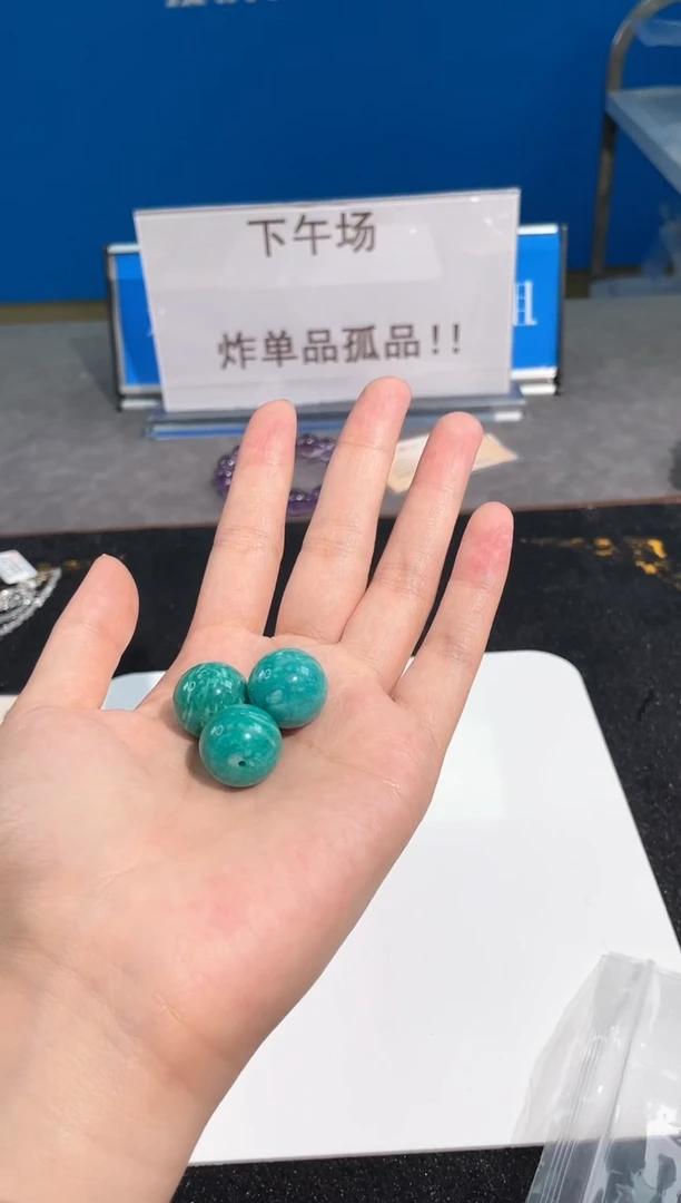 水晶手链未镶嵌26号天河石单颗17mm