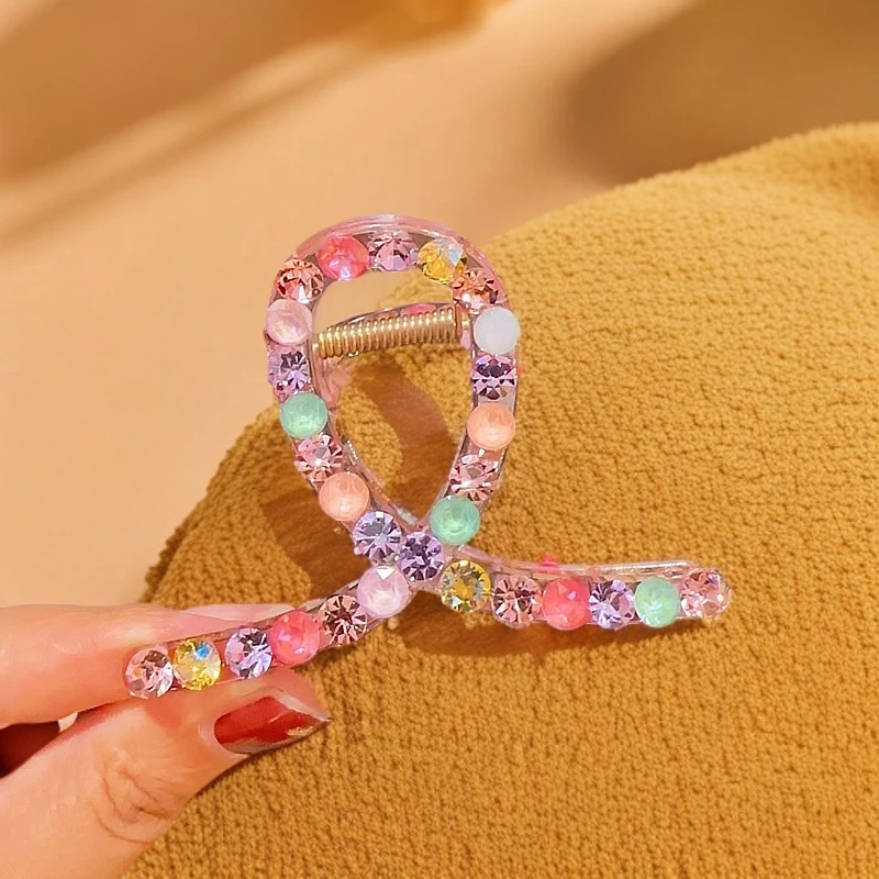 韩国施家水晶抓夹高端发夹网红款超长发专用后脑勺抓夹盘发鲨鱼夹