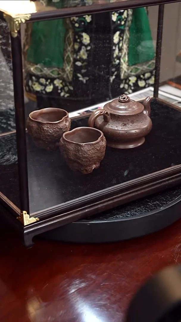 茶壶紫砂程辉  烟雨太湖套组99 老紫泥 345毫升