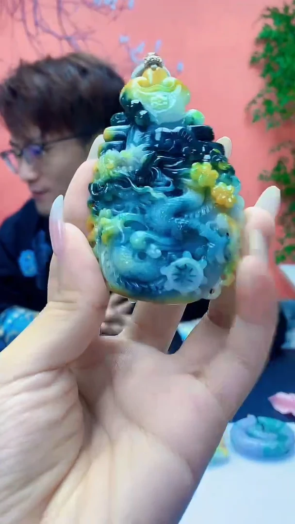 未镶嵌定制翡翠咪*5159ty-毛货挂件