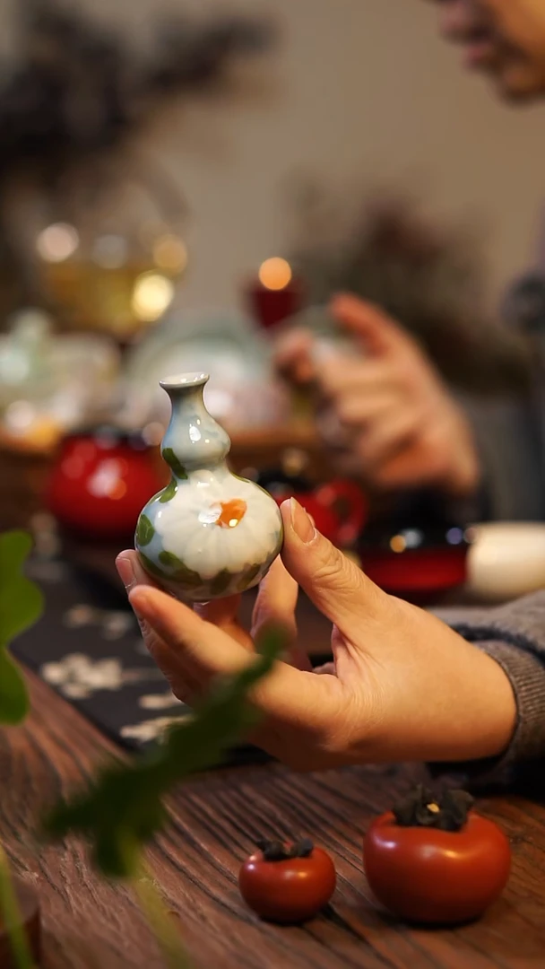 【闪购商品】茶间小欢喜 景德镇小花瓶20